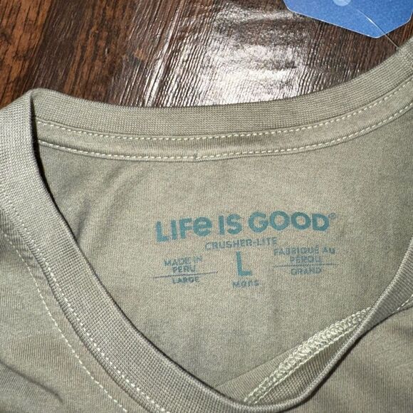 Life is Good Graphic T-Shirt “Why limit Happy To A Hour”? Size Large NWT - Picture 4 of 12